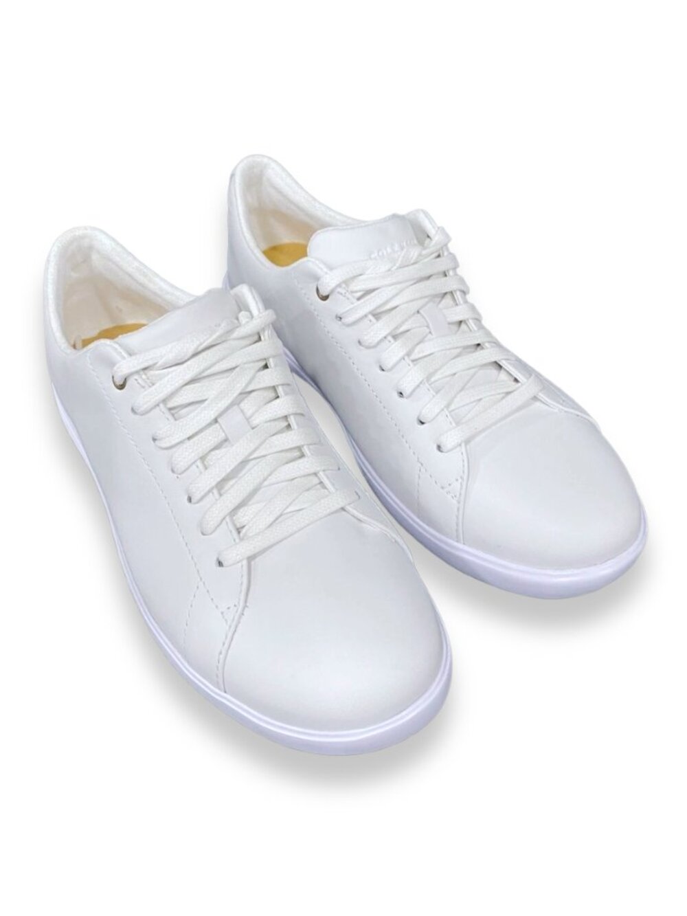 Cole Haan Women's Grand Crosscourt Leather Sneakers, WHITE, Size 5 WIDE